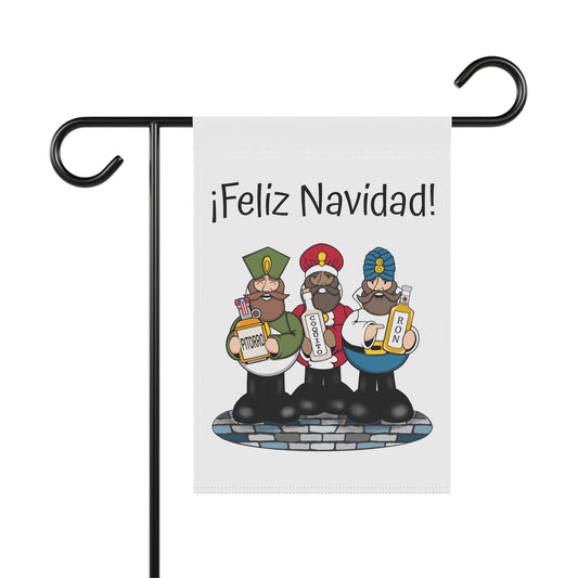 Reyes Pipones | Pitorro, Coquito, Ron | ¡Feliz Navidad! | Garden Flag