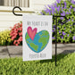 World Globe & Heart | My Heart is in Puerto Rico | Garden Flag