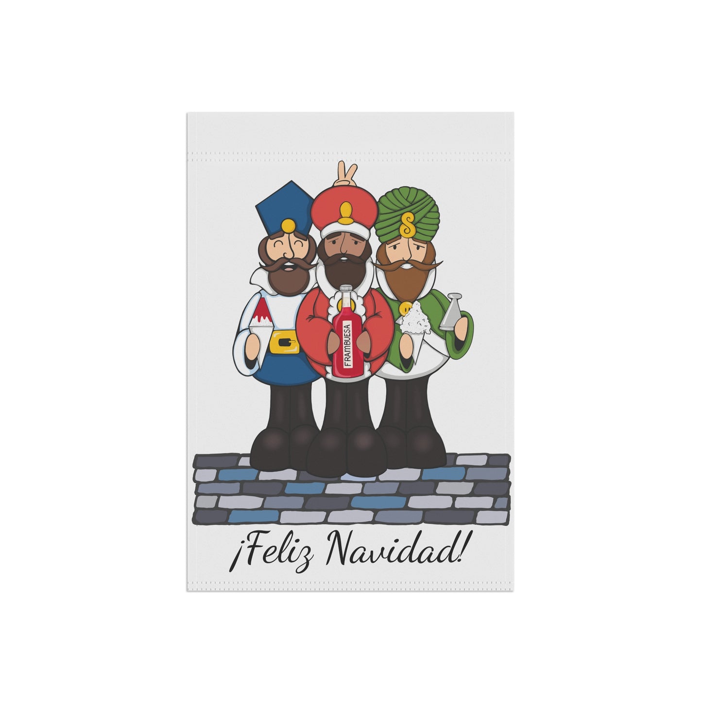 Reyes Piragüeros | Feliz Navidad | Garden Flag