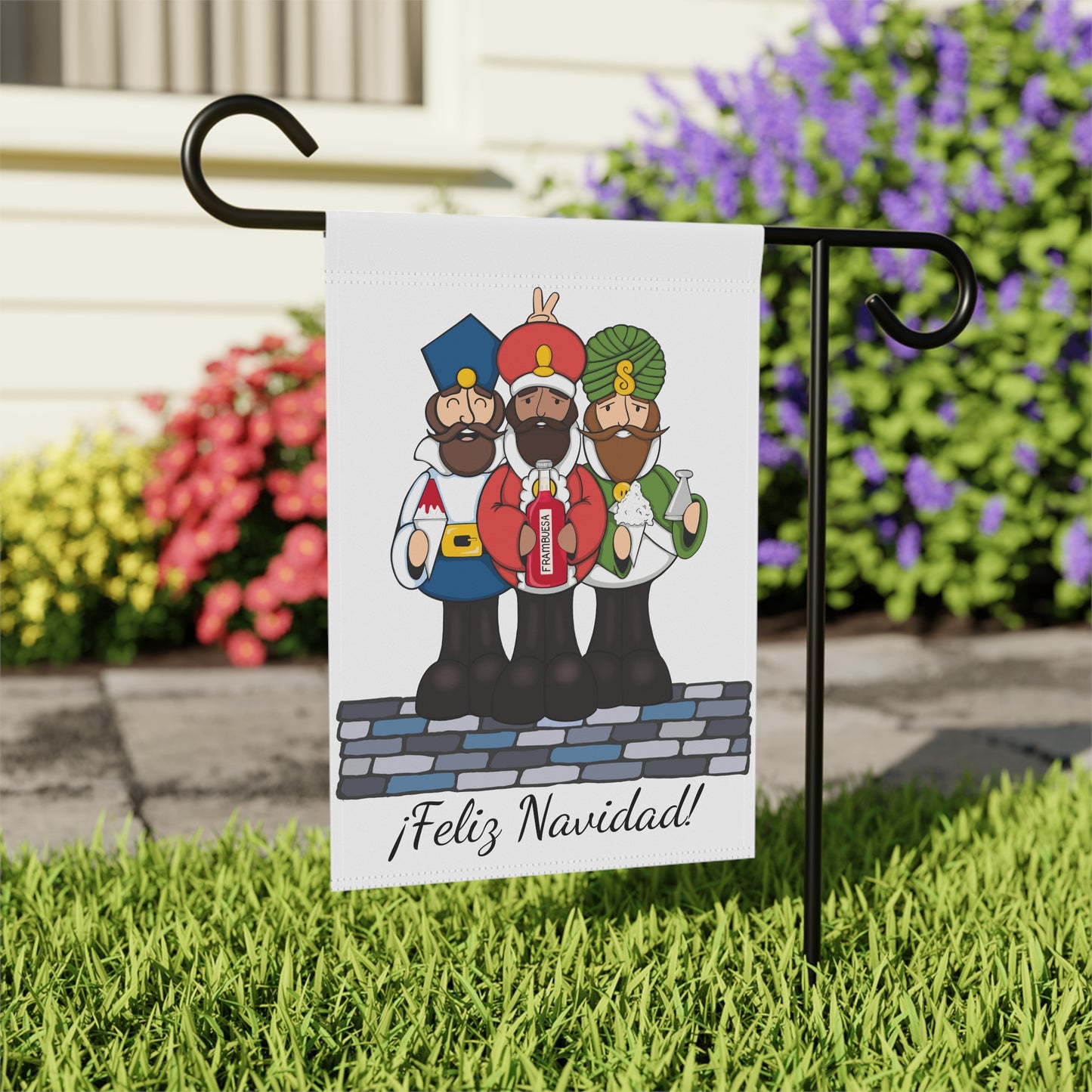 Reyes Piragüeros | Feliz Navidad | Garden Flag