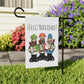 Reyes Pipones | Wine Bottles | ¡Feliz Navidad! | Garden Flag