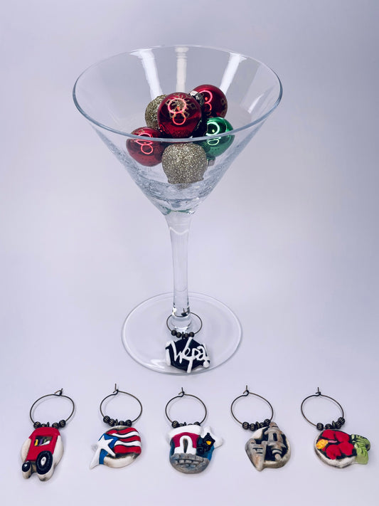 Piragüero | Set of 6 | Wine Glass Charms