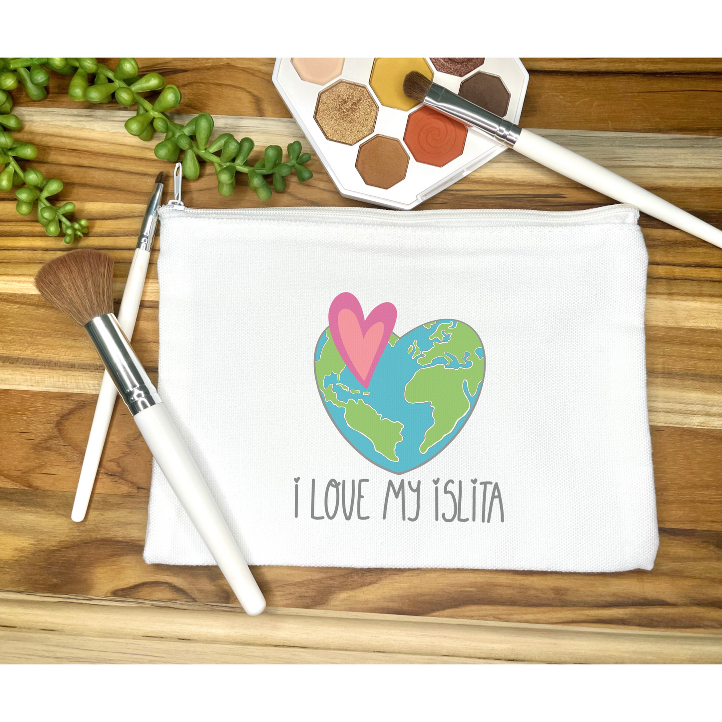 I Love my Islita | Pink Heart | Makeup Bags