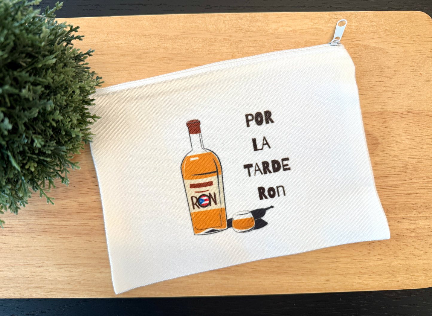 Por la mañana Cafe, Por la tarde Ron | Makeup Bags